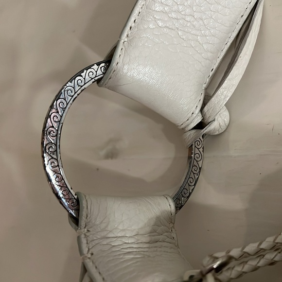 Off-white Brighton leather shoulder bag with silver stud detail - Picture 10 of 15